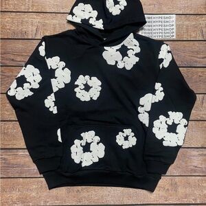 Black and White Floral Men's Sweater